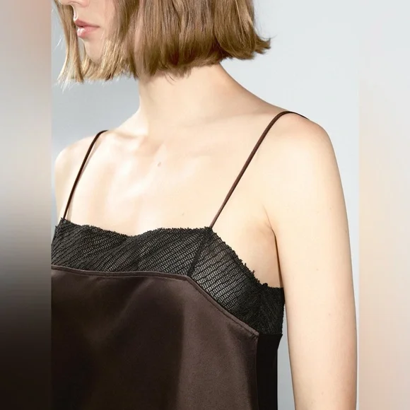 MASSIMO DUTTI ~ FLOWY LACE MIDI DRESS - Picture 4 of 11